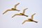 Modernist Brass Bird Wall Decor, Set of 3 4