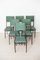 Mid-Century Italian Green Vinyl Dining Chairs, Set of 6, Image 1