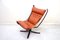 Norwegian Falcon Cognac Leather Lounge Chairs by Sigurd Ressell for Vatne Møbler, 1970s, Set of 2 17