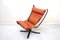 Norwegian Falcon Cognac Leather Lounge Chairs by Sigurd Ressell for Vatne Møbler, 1970s, Set of 2, Image 17