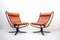 Norwegian Falcon Cognac Leather Lounge Chairs by Sigurd Ressell for Vatne Møbler, 1970s, Set of 2, Image 1