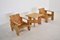 Crate Chairs with Table by Gerrit Thomas Rietveld for Cassina, 1980s, Set of 3 3