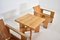 Crate Chairs with Table by Gerrit Thomas Rietveld for Cassina, 1980s, Set of 3 4