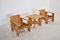 Crate Chairs with Table by Gerrit Thomas Rietveld for Cassina, 1980s, Set of 3 1