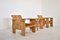 Crate Chairs with Table by Gerrit Thomas Rietveld for Cassina, 1980s, Set of 3 2