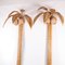 Large Rattan Palm Tree Sconces, Set of 2, Image 2