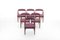 Teak and Purple Dining Chairs, Denmark 1960s, Set of 6, Image 1