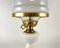 Stunning Opaline Glass Gilded Table Lamp, 1970s 2