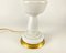 Stunning Opaline Glass Gilded Table Lamp, 1970s 4