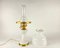 Stunning Opaline Glass Gilded Table Lamp, 1970s 3