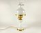 Stunning Opaline Glass Gilded Table Lamp, 1970s, Image 1