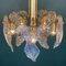 Lámpara de techo de cristal de hielo de Murano, años 70, Imagen 3