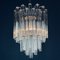 Vintage Cascade Murano Glass Crystal Prism Chandelier from Venini, Italy, 1970s, Image 9