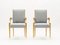 Neoclassical Ash Wood Armchairs by André Arbus, 1940s, Set of 2, Image 1