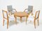 Ash Wood Armchairs and Coffee Table by André Arbus, 1940s, Set of 5, Image 1