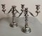 Victorian Silver Plated 3-Flame Convertible Candlesticks, Set of 2 3
