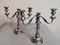 Victorian Silver Plated 3-Flame Convertible Candlesticks, Set of 2 1