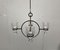 Mid-Century Danish Metal and Glass Candleholder Pendant, 1960s, Image 6