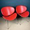 Red Lounge Chairs, Italy, 1990s, Set of 2 6