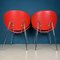 Red Lounge Chairs, Italy, 1990s, Set of 2 10