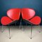 Red Lounge Chairs, Italy, 1990s, Set of 2 1