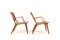AX-Chairs in Teak by Orla Mølgaard & Peter Hvidt for Fritz Hansen, 1950s, Set of 2 3