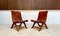 Spanish Oak Leather Strap Chairs by Pierre Lottier for Valmazan, 1950s, Set of 2, Image 1