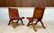 Spanish Oak Leather Strap Chairs by Pierre Lottier for Valmazan, 1950s, Set of 2 2