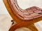 Spanish Oak Leather Strap Chairs by Pierre Lottier for Valmazan, 1950s, Set of 2, Image 6