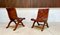 Spanish Oak Leather Strap Chairs by Pierre Lottier for Valmazan, 1950s, Set of 2 5