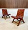 Spanish Oak Leather Strap Chairs by Pierre Lottier for Valmazan, 1950s, Set of 2 18