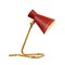 Red and Brass Diabolo Table Light by Asea, 1950s 1