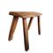 Tabouret de Ferme Primitif en Bois, Pays-Bas 4