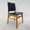 Leatherette & Wood Chair, Czechoslovakia, 1960s, Image 1