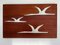 Mid-Century Wall Decoration of Birds in Teak and Porcelain, 1960s 6