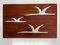 Mid-Century Wall Decoration of Birds in Teak and Porcelain, 1960s, Image 6