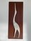 Mid-Century Wall Decoration of Bird in Teak and Porcelain, 1960s 6