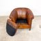 Club chair vintage in pelle di pecora, Immagine 14