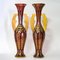 19th Century Bohemian Ruby Red and Gold Cut Crystal Vases, Set of 2 7