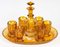 19th Century Bohemian Yellow Crystal Service Set, Set of 8, Image 9