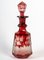 19th Century Bohemian Red Crystal Glasses and Carafe, Set of 8, Image 2