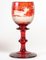 19th Century Bohemian Red Crystal Glasses and Carafe, Set of 8 6