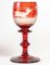 19th Century Bohemian Red Crystal Glasses and Carafe, Set of 8, Image 6