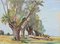 Paul Alouard-Carny, Landscape in Lagny, Original Drawing, 1936 1