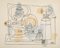 Maurice André, Abstract Composition, Original Drawing, Mid-20th-Century, Image 1