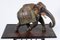 19th Century Indian Carved Elephant with Painted Caparision 3