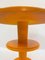 Orange Lacquered Wood Side Table, Czech 4