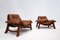 Sofá y sillas Mid-Century de cuero coñac, años 60. Juego de 3, Imagen 13