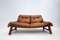 Mid-Century Cognac Leather Living Room Sofa and Chairs, 1960s, Set of 3 4
