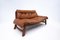 Mid-Century Cognac Leather Living Room Sofa and Chairs, 1960s, Set of 3, Image 8